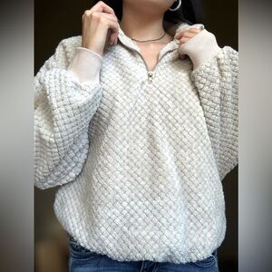 Cozy Textured Cream Sweater